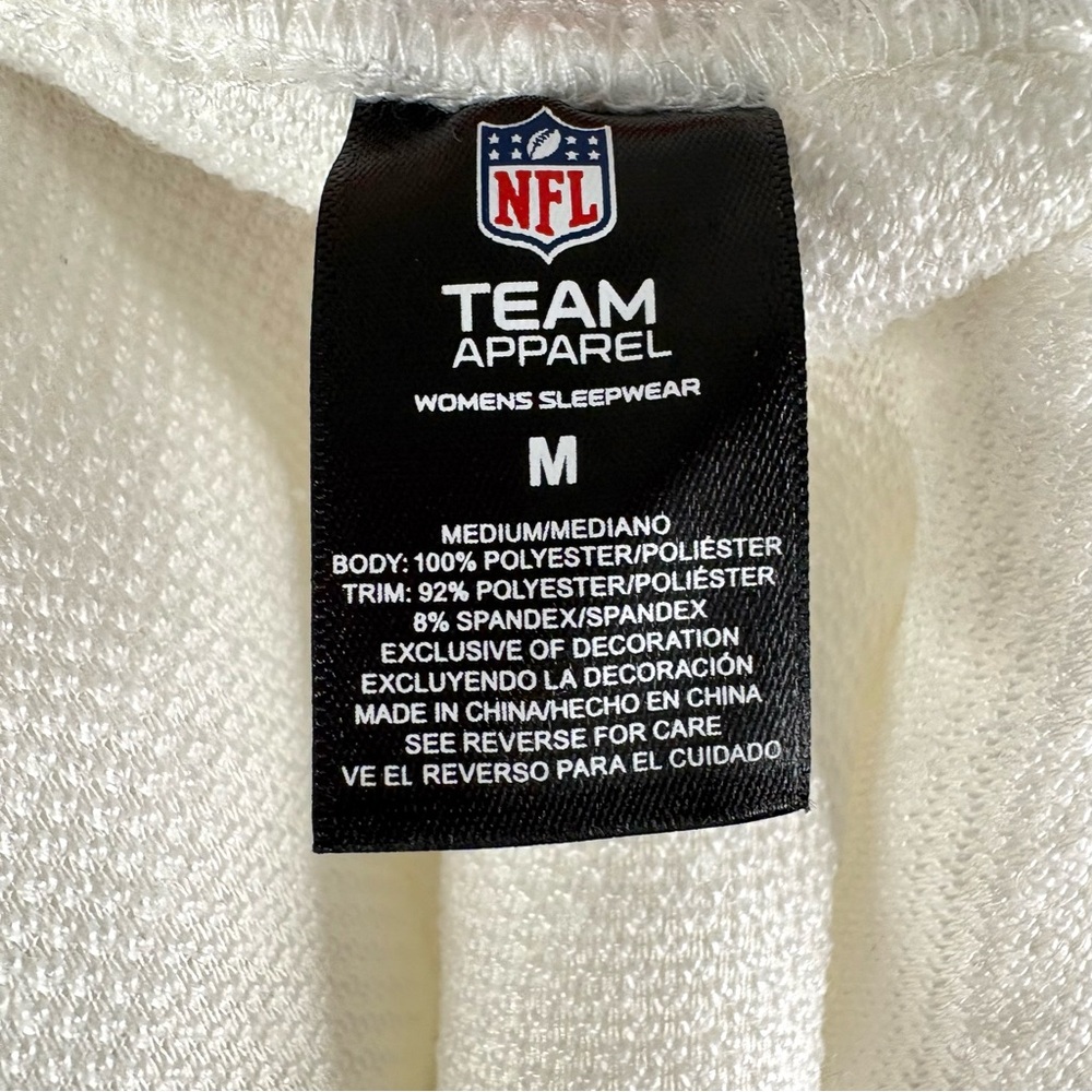 San Francisco 49ers White Sherpa Lounge Set Hoodie Shorts NFL Women’s M - Picture 11 of 13
